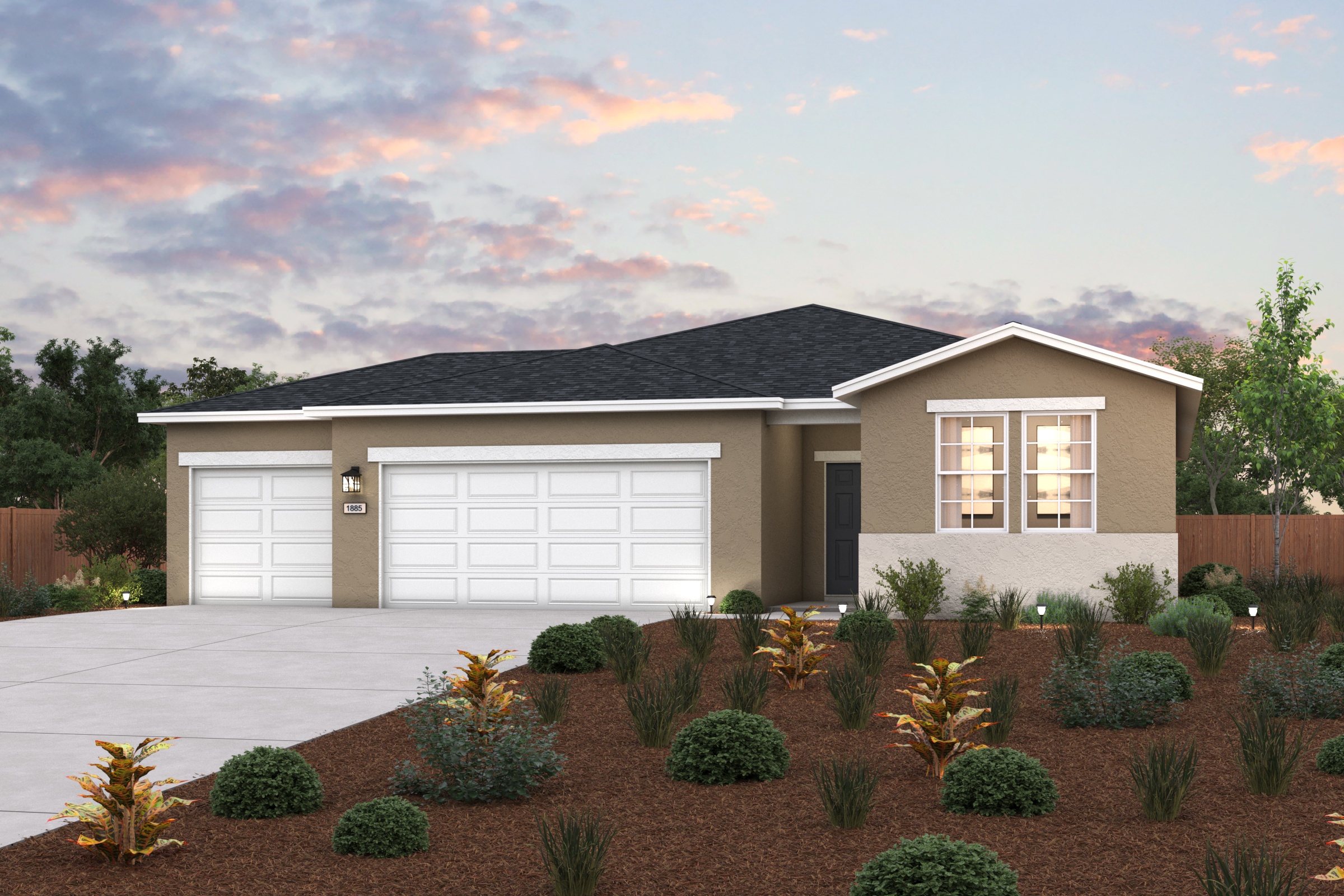 A house with a large yard.