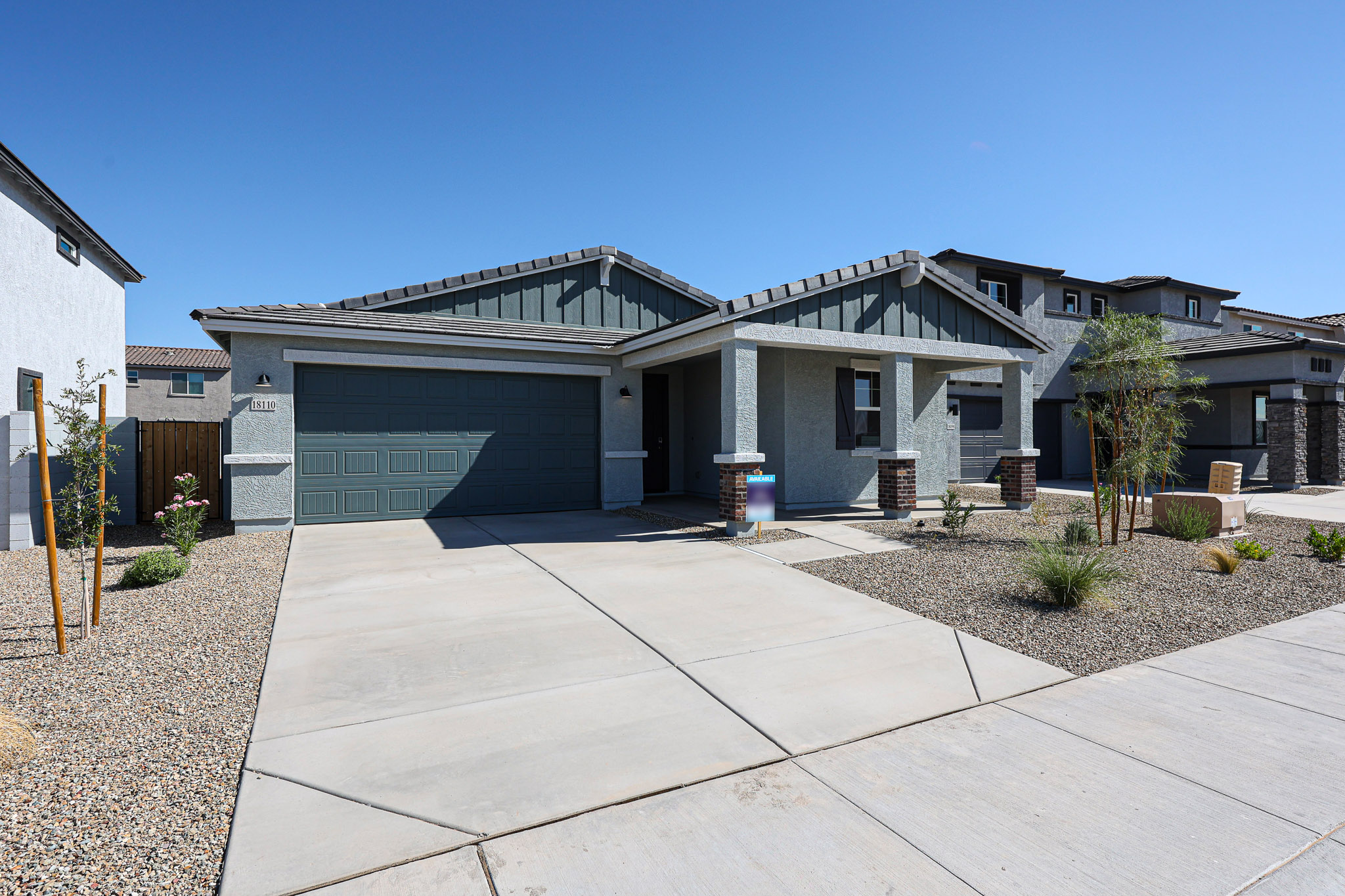 A building with a driveway.