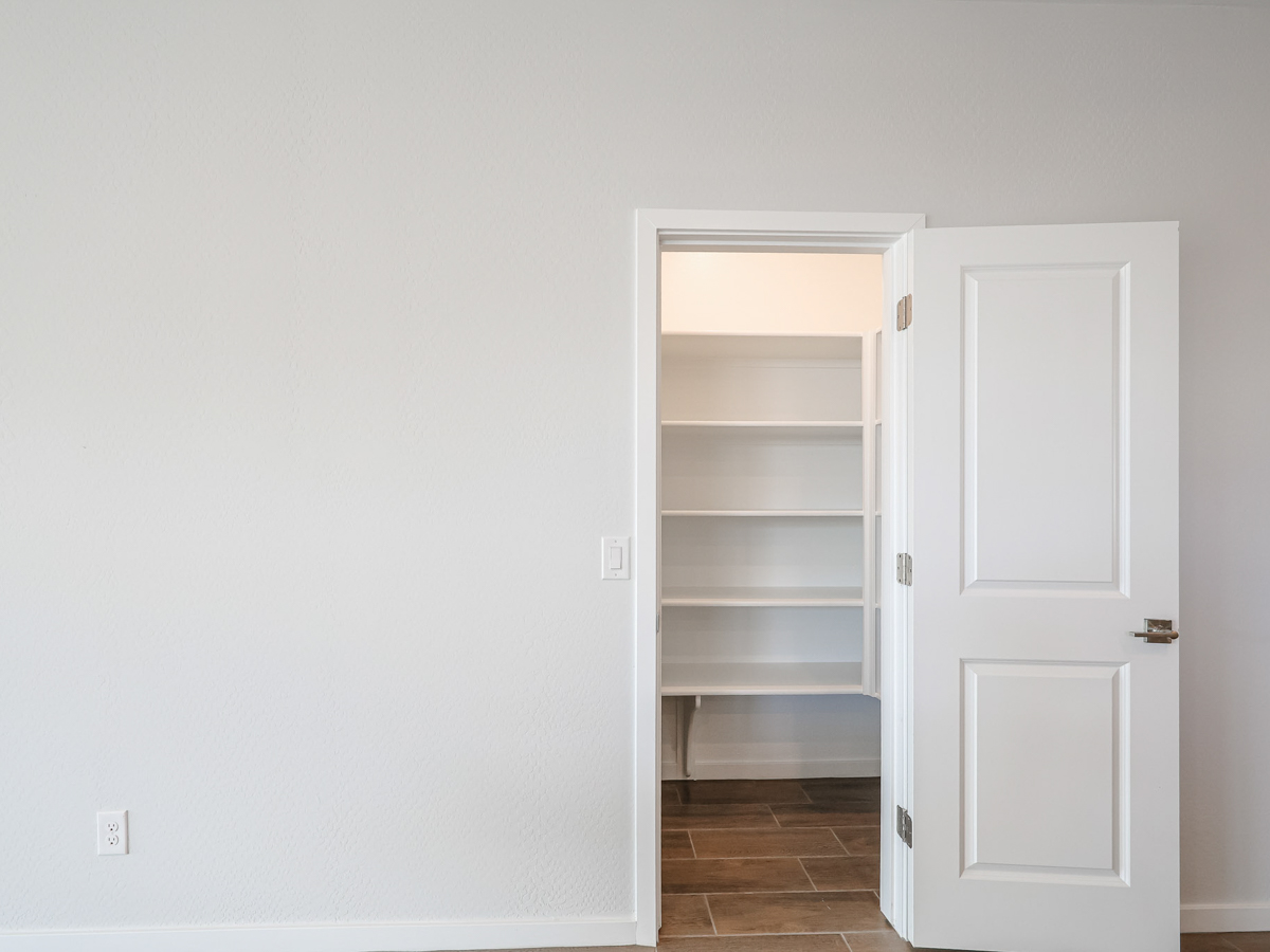 A white door and a white door.