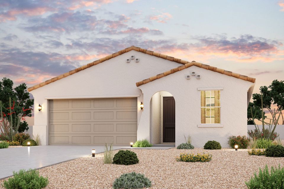 A house with a garage.