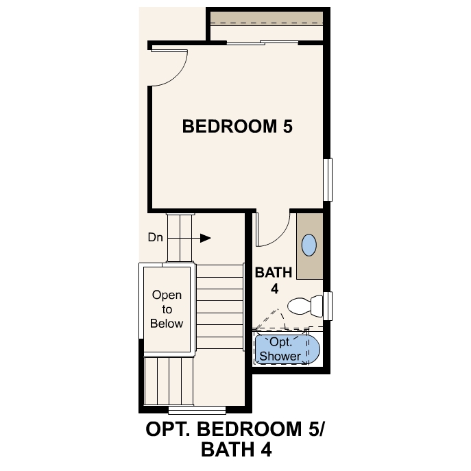 Diagram, engineering drawing. Shenandoah Floorplan, Upper Level Option