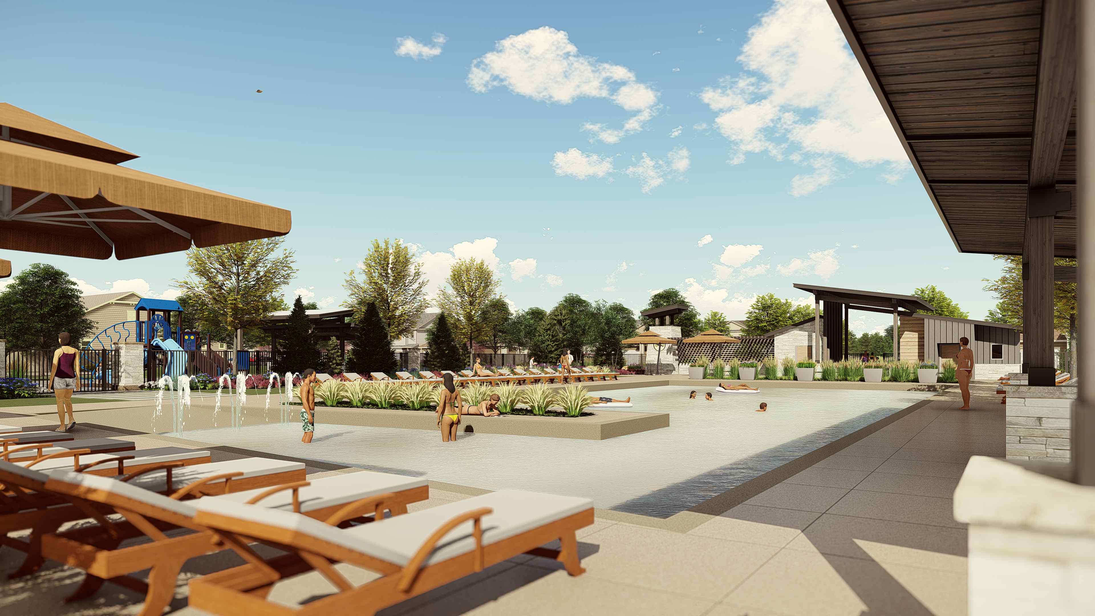 A group of tables outside.