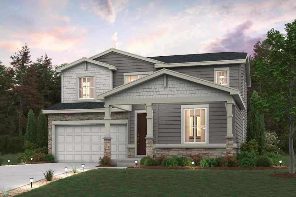 A house with a garage.