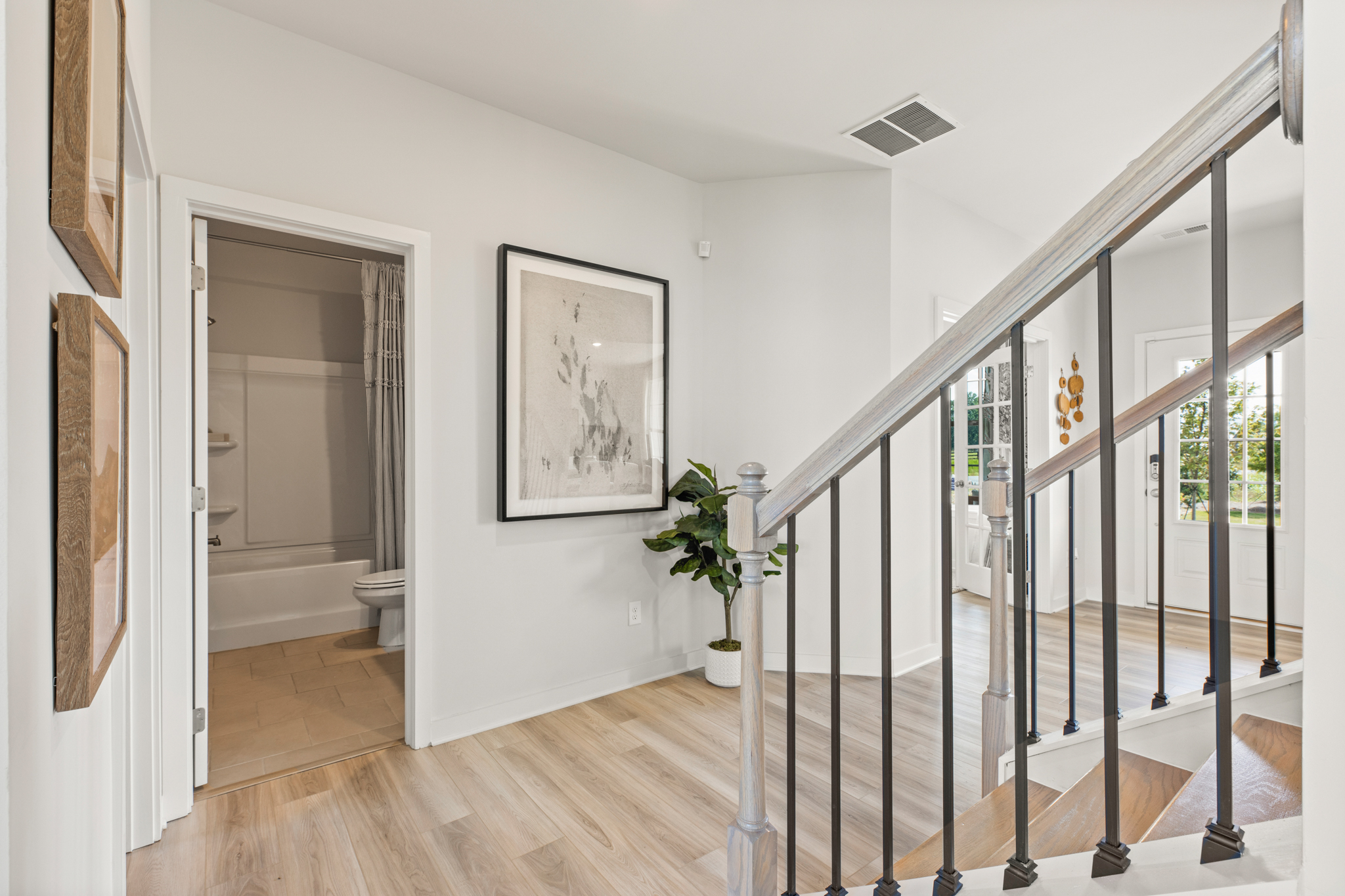 A staircase in a house.