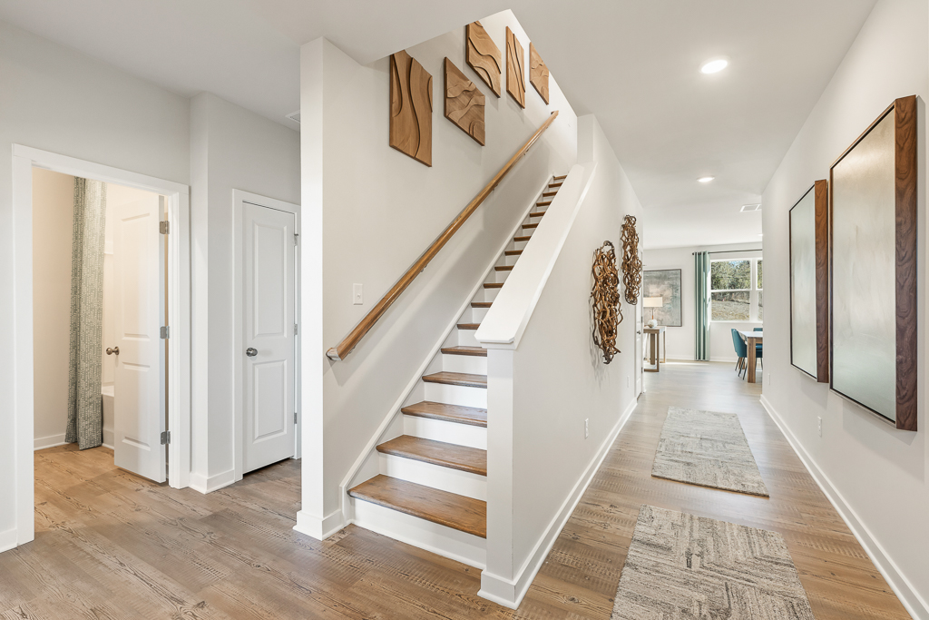 A staircase in a house.