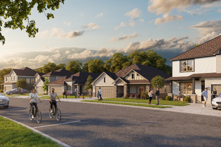 Evelyn community streetscape rendering