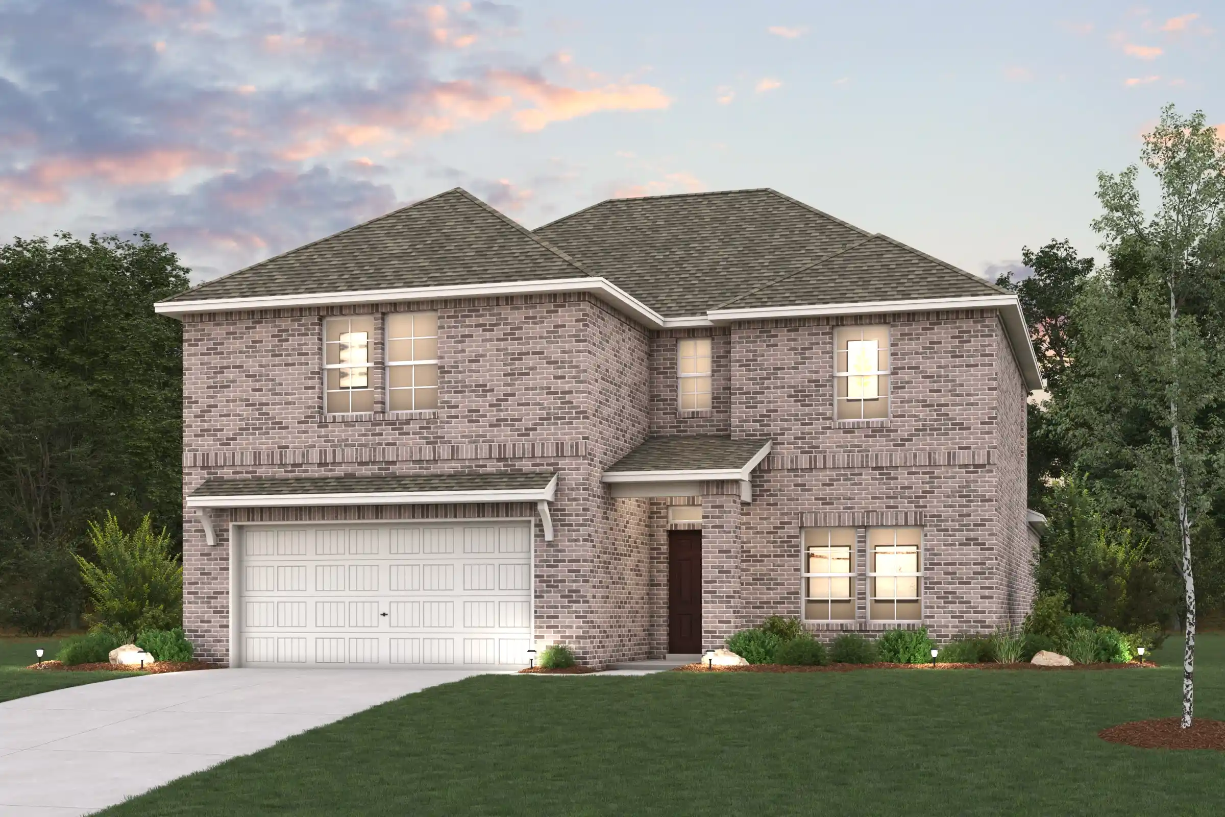 A house with a garage.