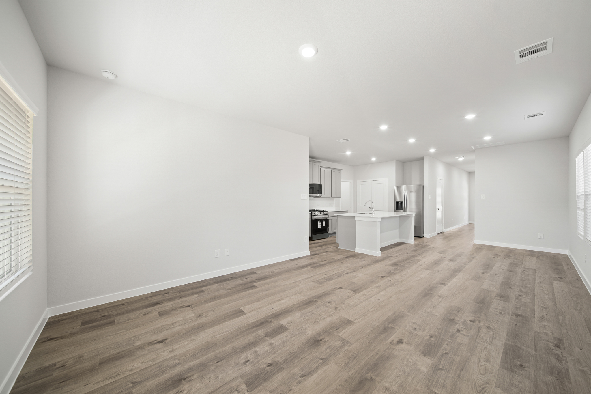 A large empty kitchen.