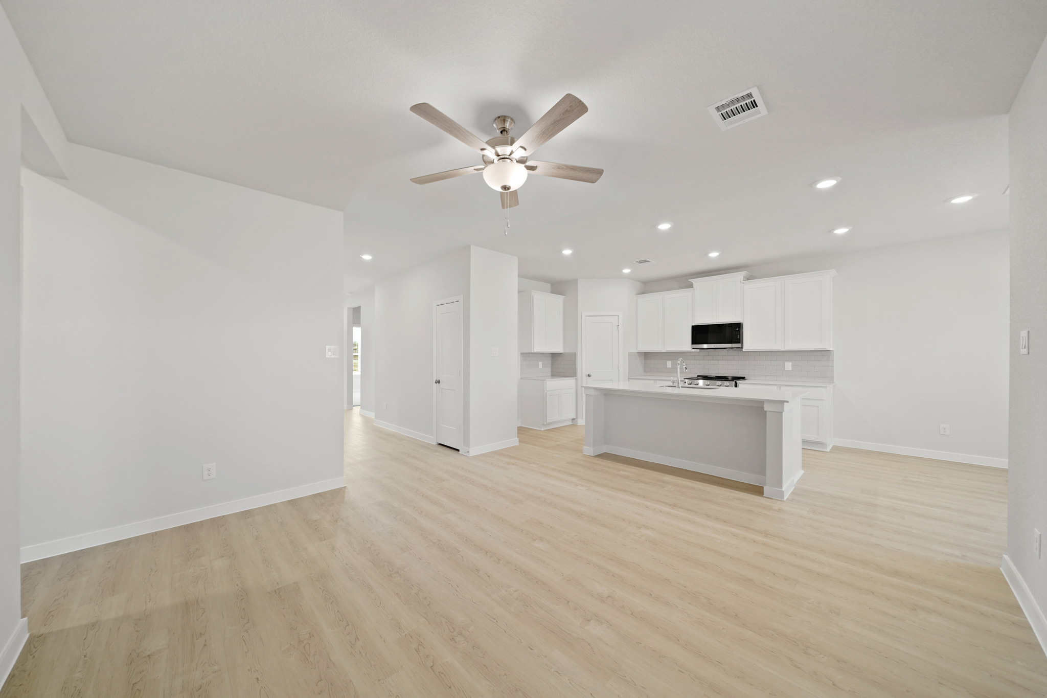 A large empty kitchen.