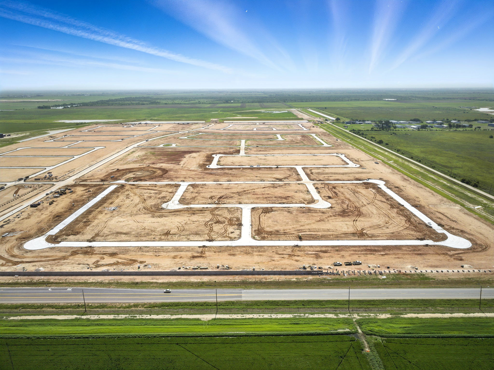 A large empty field.