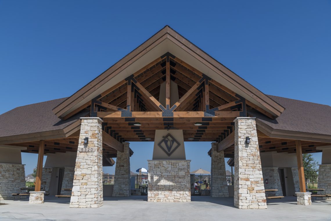 A building with a large archway.