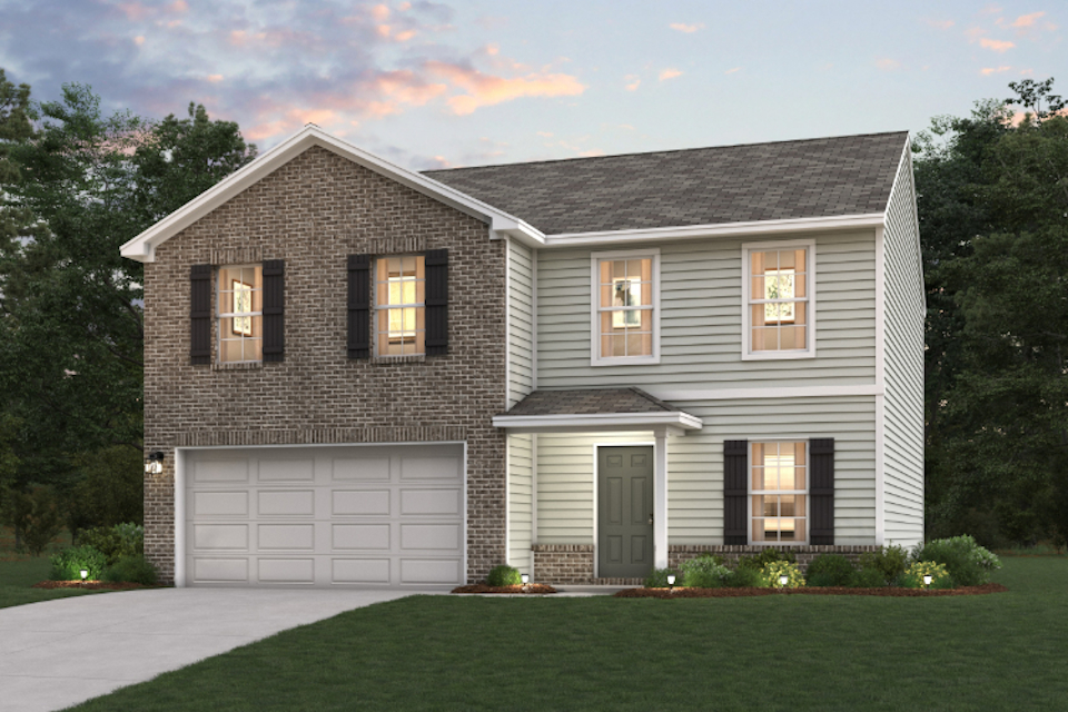 A house with a garage.