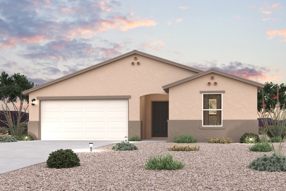 A house with a garage.