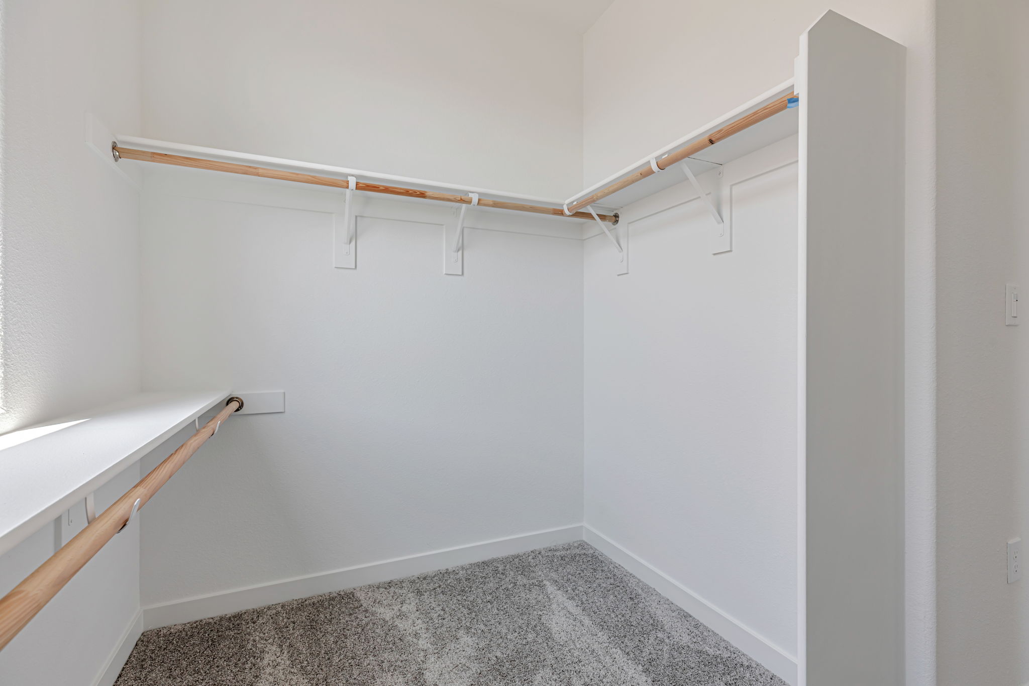 A staircase in a room.